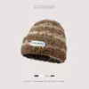 2025 Nuevo Gorro de Invierno Gorro Cálido Mismo Estilo que Celebridad de Internet Gorro de Felpa Patrón Coreano Gorro Cálido de Felpa para Exteriores para Mujeres