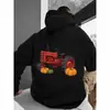 Sudadera con Capucha de Exportación Transfronteriza Estampado de Tractor Calabaza Moderna Amazon Wish Exportación Una Pieza Al Por Mayor