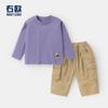 Camiseta de Manga Larga para Niño Ropa de Otoño Top para Bebé Pequeño 2026 Nueva Ropa Infantil Camisa Básica Moderna para Niño