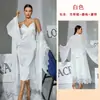 Elegante conjunto de ropa de estar para novia: bata de encaje con mangas acampanadas, bata exterior y vestido largo con abertura en la espalda 1186+420