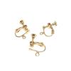 Cobre Puro Chapado en Oro de 18K Conservante de Color Forma de U Ajustable con Tornillo Clip para Oreja Convertidor de Pin para Arete Accesorios para Aretes DIY