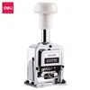 Numeradora automática Deli 7506, máquina numeradora, máquina numeradora, máquina numeradora de páginas, número de fecha de 6 dígitos, sello ajustable