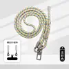 Alça de celular trançada vibrante e colorida, alça transversal ajustável, durável e resistente a rasgos, design anti-perda, conjunto completo de acessórios, alça de celular transversal
