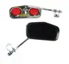Espejo Reflectante para Bicicleta de Montaña con Hoja Reflectante, Reflector de Hierro Retro Universal para Bicicletas, Accesorios de Viaje