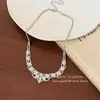 Conjunto de Colar e Brincos de Diamante Cintilante de Luxo Leve de Alta Qualidade Corrente Exagerada para Clavícula Roupas Formais Colar para Vestido de Noiva Acessórios Exquisitos