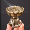 Lámpara de loto Estufa de cobre de loto zen Quemador de incienso de cobre puro Quemador de incienso de sándalo antiguo para el hogar Nuevo quemador de incienso chino Decoración