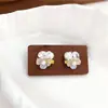 "Sinfonía de Flores" Pendientes de Flor de Cristal Suave para Mujer, Pendientes de Estilo Pastoral Francés, Pendientes de Moda y Lujosos