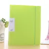 Carpeta de Información Jieyi Color Caramelo A4 con Goma Elástica y Clip de Dos Agujeros, Carpeta de Información Perforada, Archivador con Clip de Dos Agujeros, Separadores A4 para Hojas Sueltas, Libro de Información