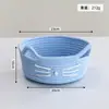 Cesta de Armazenamento de Corda de Algodão com Orelha de Gato Desenho Animado Cesta Tecida de Múltiplas Cordas de Algodão Armazenamento de Entrada Armazenamento de Mesa de Escritório Cesta de Armazenamento para Miudezas