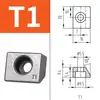 Bloco Deslizante de Guia Linear Máquina-Ferramenta Bloco de Fixação de Trilho Linear Placa de Pressão Inclinada Tipo T1T2T3A123K123 Bloco de Cunha de Trilho Deslizante Outros