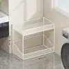 Estante de almacenamiento para detergente de lavandería, organizador de baño, carrito pequeño de pie para balcón, estante de varios niveles, organizador de artículos de limpieza para baño