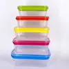 Juego de cajas de almacenamiento para cocina de plástico PP transparente caja para conservar la frescura de grado alimenticio especial para microondas y horno caja para el almuerzo con calentamiento especial