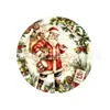 Set de Vajilla de Papel para Fiesta Navideña de Papá Noel y Renos Platos de Papel Vasos de Papel Servilletas de Papel Suministros de Decoración para Fiestas Festivas