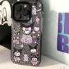 Capa de Celular Cartoon Fofa Kulomi Maçã 16Pro Max iPhone15 Cor Dupla 13 Borda Preta Transparente 12 Feminino 14