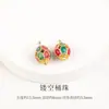 Cuentas Espaciadoras de Gota de Aceite Esmalte Cloisonné Accesorios para Manualidades Mariposa de Esmalte Corazón Calabaza Accesorios Pulsera Tejida Cuentas