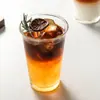 Copo de Vidro Transparente Criativo e Esteticamente Agradável com Design Único, Copo Simples para Chá de Leite e Bebidas, Copo de Café de Alta Transparência, Personalizável com Logo