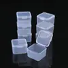 Caja de tapones para los oídos de plástico, caja cuadrada pequeña de PP mini, caja de almacenamiento para componentes de joyería y anzuelos de pesca, compartimento único con tapa, fabricante de cajas transparentes