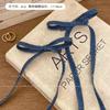 Estilo Coreano Super Hada Denim Lazo Cinta Pinza de Agarre Nuevo Pasador para el Cabello Parte Trasera de la Cabeza Elegante Pinza Tiburón Tocado Ponda