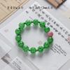 Pulseras de cuentas de esmalte de color Zibo con punto verde piel de rana esmeralda pulsera de esmalte de color antiguo Boshan puesto de nuevo lugar escénico venta al por mayor