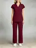 Ropa de Trabajo Popular para Enfermeras Postparto de Temu, Uniformes Quirúrgicos de Hospital, Conjuntos de Uniformes de Enfermera de Clínica de Belleza Médica de Alta Gama