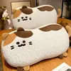 Almohada de gato de tres colores de dibujos animados súper suave para cama, oficina, siesta infantil, dormitorio de estudiantes, se puede usar para recostarse, y es extraíble y lavable
