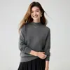 Baicai Rong 2026 Nuevo Estilo Suéter de Cachemira 100% para Mujer Cuello Medio Alto Ajustado Suéter de Punto Otoño Invierno Cálido Top de Capa Base