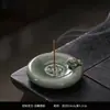 Quemador de Incienso Pequeño de Sapo Dorado Atrae Fortuna Estilo Antiguo Horno Ru, Soporte para Incienso, Soporte para Palillos de Incienso, Quemador de Incienso para Mesa de Té, Artesanía de Horno Ru Atrae Riqueza