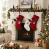 Calcetín de Navidad con Letra, Lindo Adorno de Árbol de Navidad Rojo