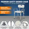 Banquito de baño para personas mayores, plegable, antideslizante y seguro, ayuda para el baño para usar en el baño
