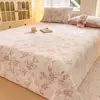 Invierno Leche Terciopelo Cama Sábanas de Cama Pieza Única Engrosado Felpa Cama Sábanas de Cama Tallado Coral Franela Colcha Manta Única Juego de Tres Piezas