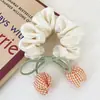 Scrunchie Retrô Estilo Francês para Mulheres, Elástico de Cabelo Versátil Coreano de Cetim de Alta Qualidade, Acessório de Cabelo Estilo Mori, Grande Ornamento de Cabelo