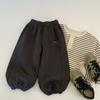Calça Casual Infantil Mabao 2026 Outono Novo Simples Cor Sólida Versátil Estilo Coreano Tendência Calça Longa Esportiva para Meninos e Meninas