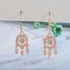 Pendientes de atrapasueños artísticos inteligentes estilo japonés y coreano para mujer pendientes de atrapasueños para el oído pendientes artísticos de celebridad de Internet pendientes