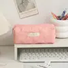 Bolsa para lápices con relieve de color liso de gran capacidad, de alto valor, con mariposa, bolsa de almacenamiento de papelería para estudiantes, bolsa para lápices y borradores para estudiantes