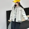Conjunto de Béisbol de Primavera para Niñas: Elegante Conjunto de Tres Piezas para Niños Mayores: Sudadera con Capucha y Rayas Estilo Coreano, Pantalones Casuales y Chaqueta