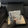 Bolsa de Corrente com Lantejoulas de Grande Capacidade da Moda Outono 2025 Nova Bolsa de Ombro Único ou Axila Estilosa com Textura Bolsa Transversal Pequena Versátil