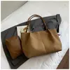 Bolso Retro de Gran Capacidad para Mujer Nuevo Casual Simple Bolso Tote Madre-Hijo Moda Súper Popular Bolso de Hombro Único