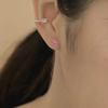 Clavo de Oreja de Plata S999 Color Sencillo Circonita Moda para Mujer Clavo de Oreja Versátil para Dormir Sin Pendientes Accesorios C01245