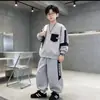 Conjunto Otoñal Trendy Estilo Coreano Personalizado para Niños Medianos y Grandes Sudadera Holgada Casual Pantalones Deportivos Ropa de Otoño