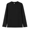 Camiseta Base de Cuello Redondo de Terciopelo Cepillado Doble Cara Otoño e Invierno 26 Años, Camiseta de Manga Larga Gruesa Antibacteriana Holgada, Color Sólido