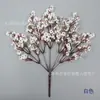 Simulación 5 Tenedores Tela de Seda Gipsofila Trompeta Colorida Decoración para el Hogar Boda Planta Simulada Gipsofila Artificial