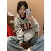 Suéter gris retro americano para mujer, diseño de cremallera, sentido del diseño, primavera y otoño, talla grande, holgado, chaqueta de béisbol, moda de Instagram