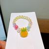 Collar para niñas colgante de fruta para niños colgante acrílico de dibujos animados joyería con cuentas traje de joyería de princesa para niña