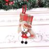 Calcetín de Navidad pequeño con borde a cuadros Suministros de Navidad Bolsa de regalo Decoraciones navideñas Colgante Bolsa de regalo Calcetines Adornos colgantes