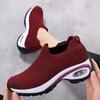 Zapatos mecedores casuales personalizados, Zapatos casuales nuevos para mujer, ligeros, de suela gruesa, transpirables, de punto fly, talla grande