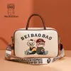 Nova Bolsa Boston Cartoon Tendência da Fábrica do Norte da China, Estilo Transfronteiriço, Elegante Bolsa de Ombro e Transversal para Mulheres Maduras
