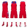 Terno de uniforme de basquete americano em estoque colete Jersey masculino estudante universitário competição campo de treinamento uniforme de secagem rápida sem mangas impresso