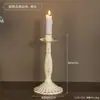 Adorno Creativo de Candelabro Retro Europeo Accesorio para Cena a la Luz de Velas Base de Portavelas de Mesa para Ambiente