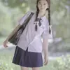 Uniforme JK Femenino Verano Estilo Japonés Estilo Preppy Camisa de Manga Corta Uniforme de Clase Estudiante de Secundaria Graduación Uniforme para Reunión Deportiva Traje