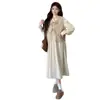Ropa de Maternidad 2026 Primavera Nuevo Estilo Francés Cuello Semi-Alto Simple y Elegante Vestido de Maternidad Femenino